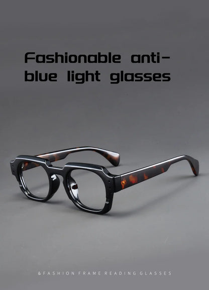 Korean Style Trendy Retro Square Irregular Glasses Frame Versatile Anti-Blue Light Glasses for Men and Women