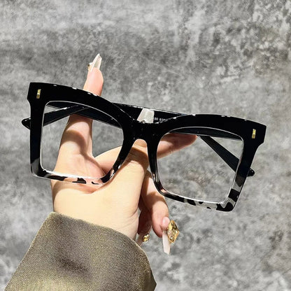 2025 New Style Reading Glasses for Women Fashion Men Oversized Square Prescription Glasses Large Frame Anti-blue Presbyopia