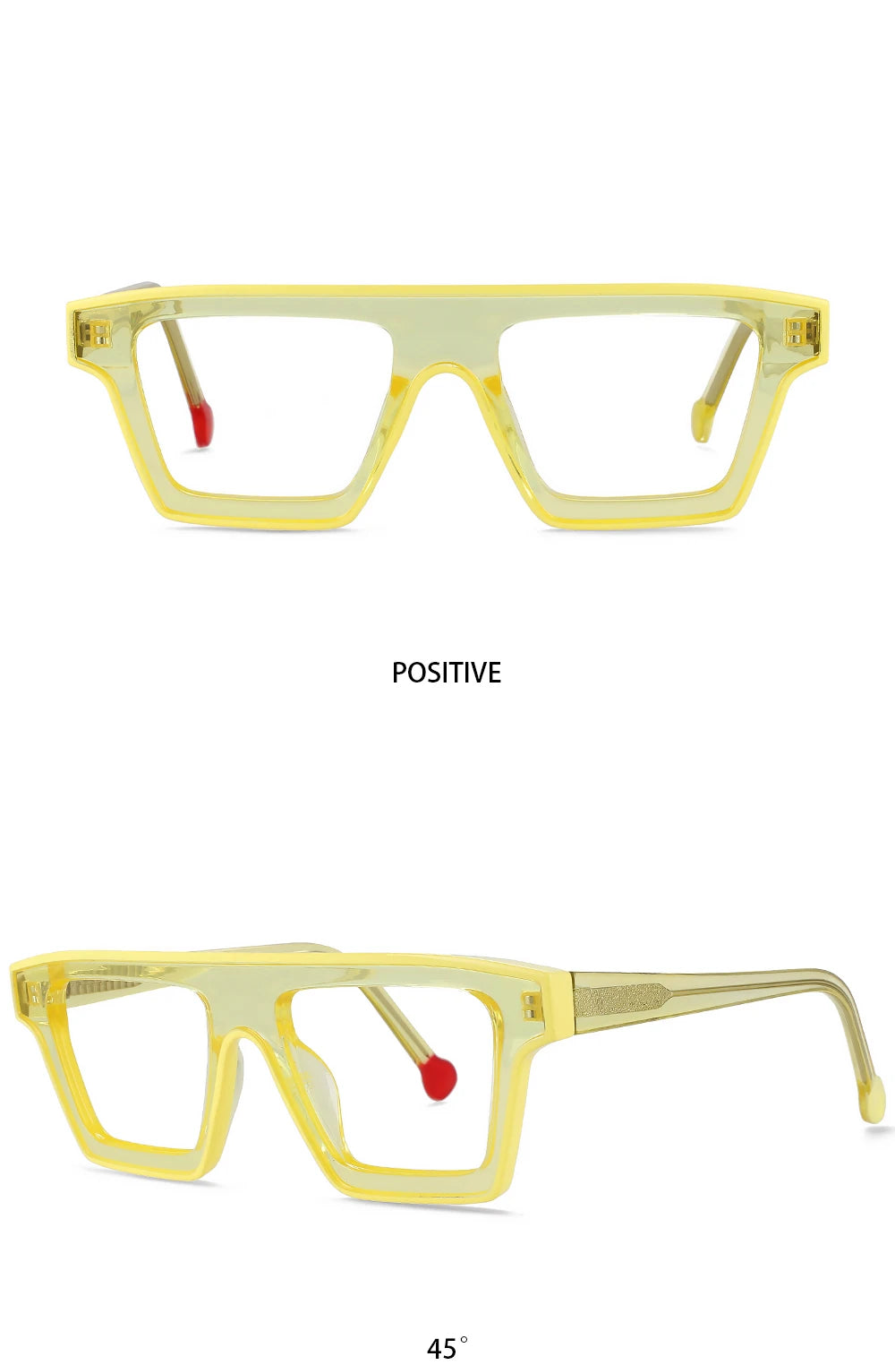 R56012 Oversized Rectangle Reading Glasses +1.00 +2.00 +3.00 Retro Eyeglasses for Hyperopia Glasses Presbyopia Eyeglasses