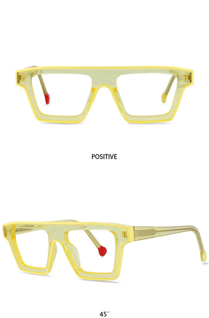 R56012 Oversized Rectangle Reading Glasses +1.00 +2.00 +3.00 Retro Eyeglasses for Hyperopia Glasses Presbyopia Eyeglasses