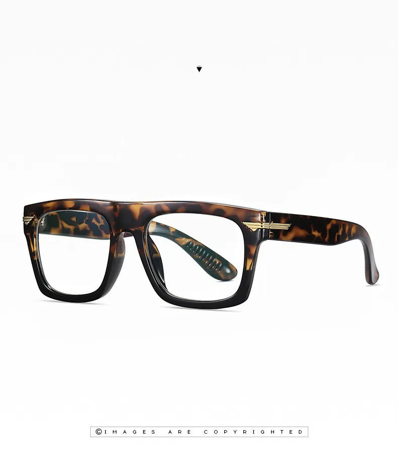 2022 Retro Big Square Frame Designer Reading Glasses Anti Blue Light Computer Eyeglasses Prescription Eyewear Diopters 0 to +6.0
