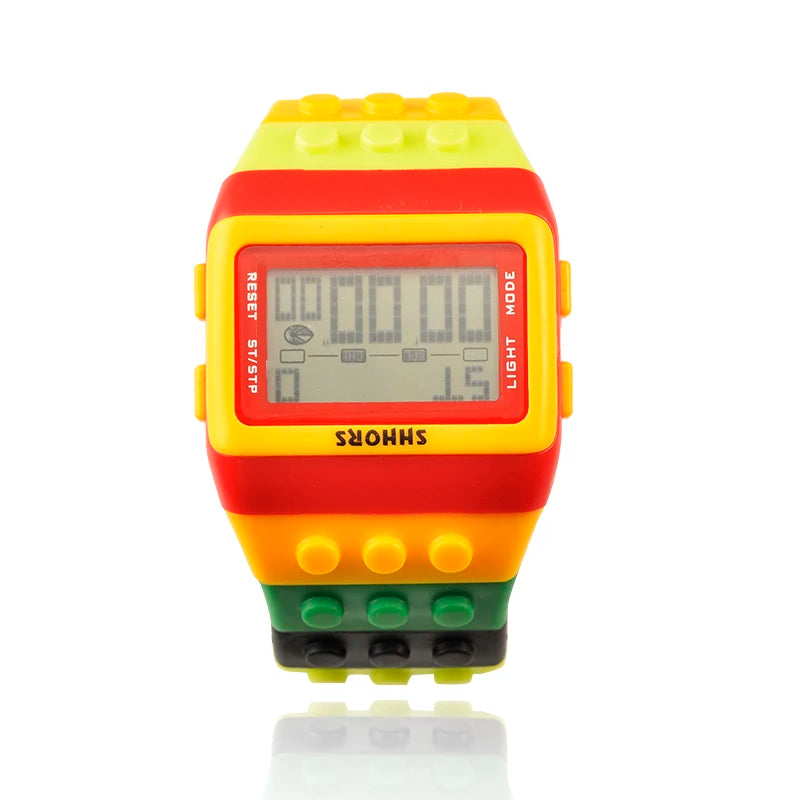 SHHORS Women Watches Women Sports Watches Fashion Plastic Led Digital Watches Rainbow Watch Electronic Wristwatches reloj mujer