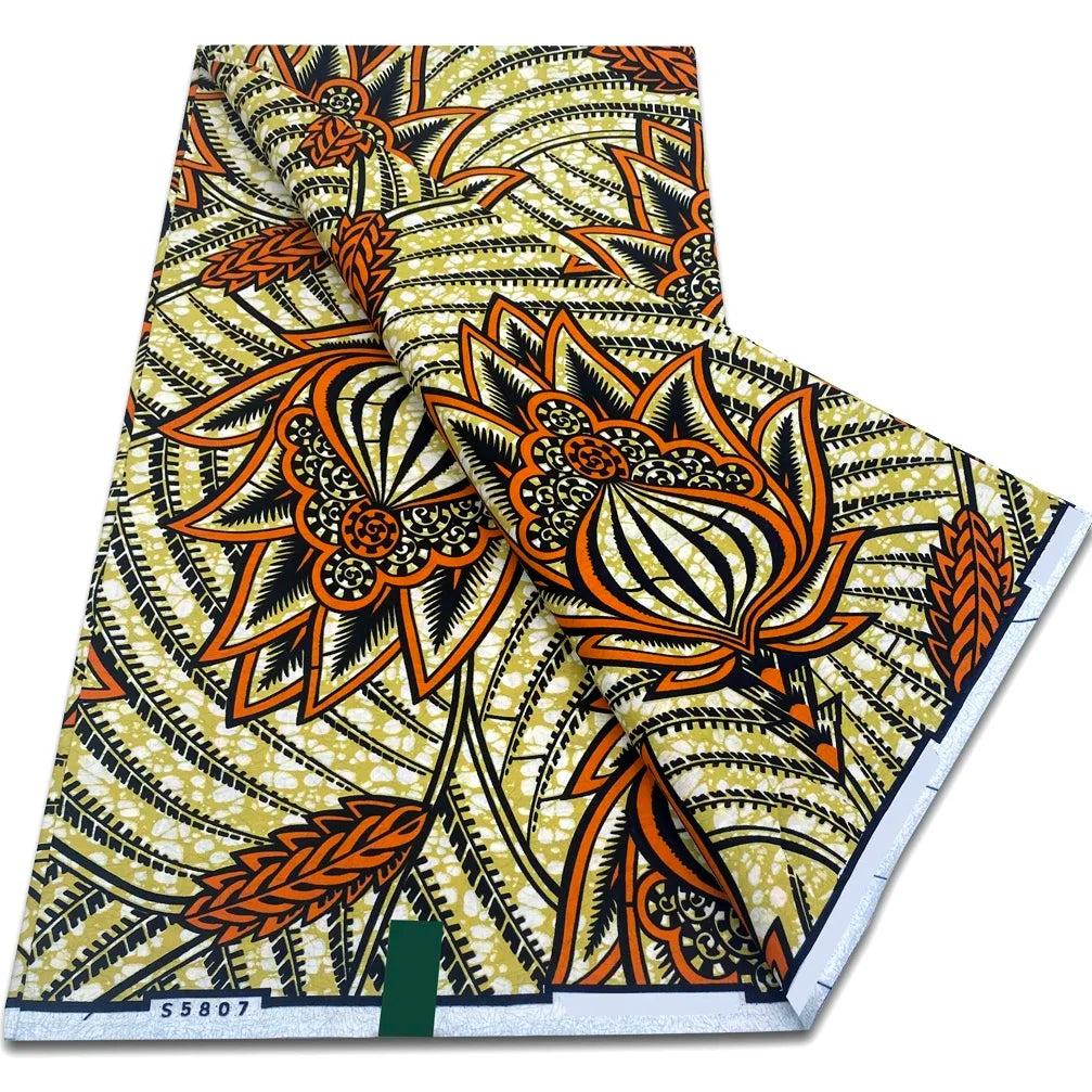 African Real Wax Prints Fabric Ankara Wax 100% Cotton Fabric Guaranteed Veritable Original Sewing Material
