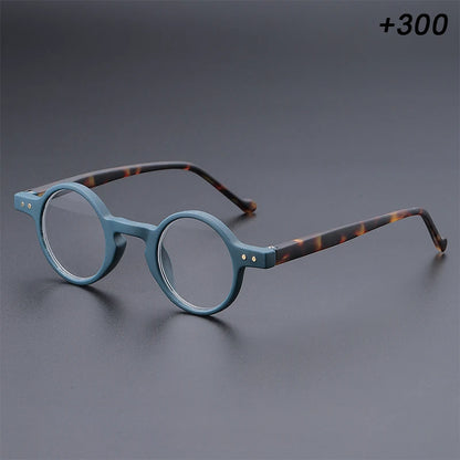 Men's and women's small round frame retro unique lightweight temples, suitable for daily office reading and shopping use