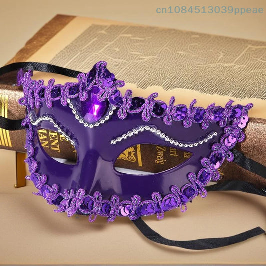 1 Pc Venetian Masquerade Mask Women Eye Mask Cosplay Prom Props Nightclub Face Mask Party Needs Accessory