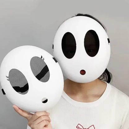 4/1pcs Game Bros Shy Guy Mask Halloween Party Cosplay Costume Unisex Kids Boys Girls Adult Full Face Masks Accessories Props