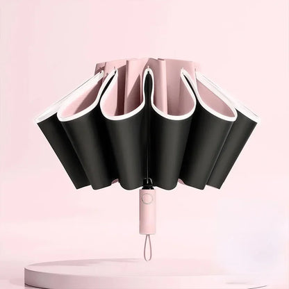 20 Bones Fully Automatic Reverse Folding Umbrella with Windproof Reflective Stripe UV Umbrellas