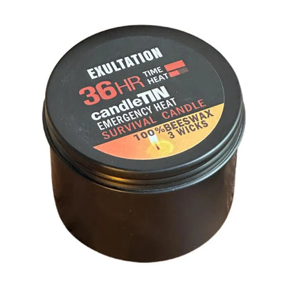 Emergency Candle 36 Hour 3 Wick Long Lasting Beeswax Survival Candle with Aroma for Home Camping Fishing