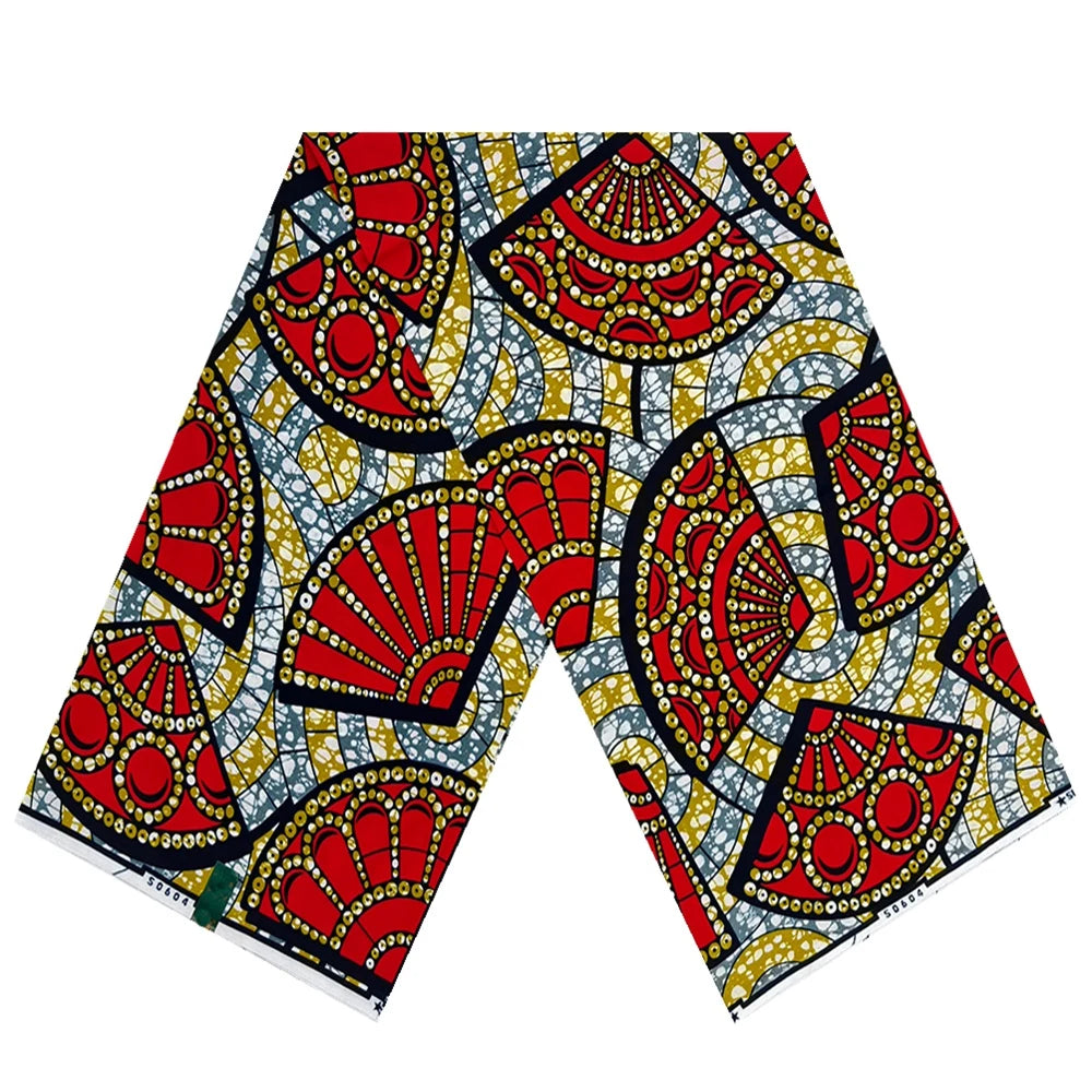 New Super Tissu Ankara Good Real Prints African Wax Fabric Soft Pagne Cotton Material Kente 6YARDS Stuff Blue Batik For Sew