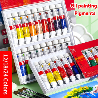 Winsor & Newton 12/18/24 Colors Oil Paints Set Professional Color Oil Paints 12ml Tube Graffiti Painting Pigments Art Supplies