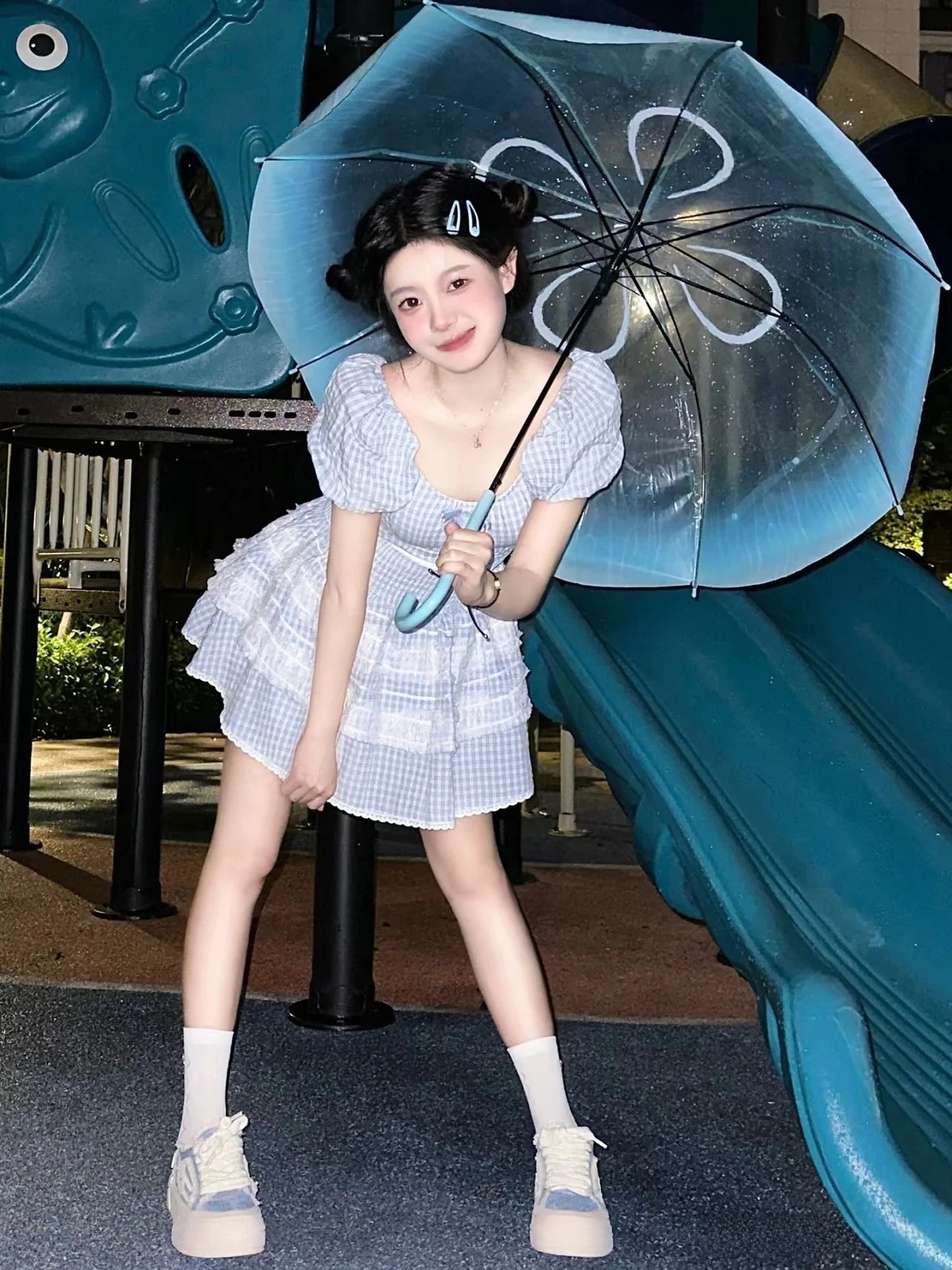 2024 New Auatic Long Handle Thiened Windproof Transparent Umbrella Dry Sea Moon Jellyfi Design Fre And Clean Sle