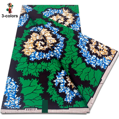 2025 Guaranteed Veritable Original African Wax Print Fabric Real Nigerian 100% Cotton Ankara Wax Fabric Soft Pagne Spuer Batik