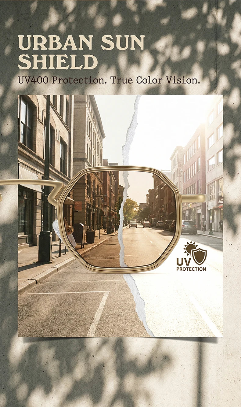 Small Frame Hexason Steampunk Sunglasses Men 2025 Luxury Brand Vintage Punk Eyewear Classic Polygon Metal Sun Glasses Male UV400