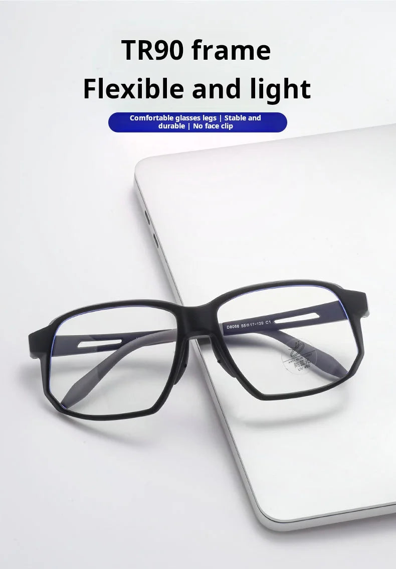 YIMARUILI New TR90 Men's Sports Cycling Glasses Ultra-light Fashion Big Size Optical Prescription Eyeglasses Frame Women HD-8068