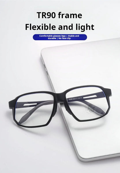 YIMARUILI New TR90 Men's Sports Cycling Glasses Ultra-light Fashion Big Size Optical Prescription Eyeglasses Frame Women HD-8068