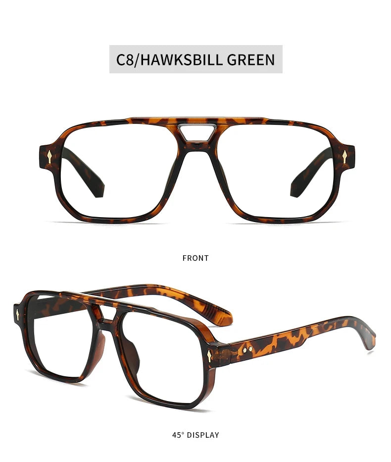 Blue Light Resistant Presbyopia Glasses for Men and Women Elegant Green Square Eyeglasses Frames Comfortable Reading Glasses
