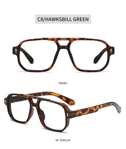 Blue Light Resistant Presbyopia Glasses for Men and Women Elegant Green Square Eyeglasses Frames Comfortable Reading Glasses