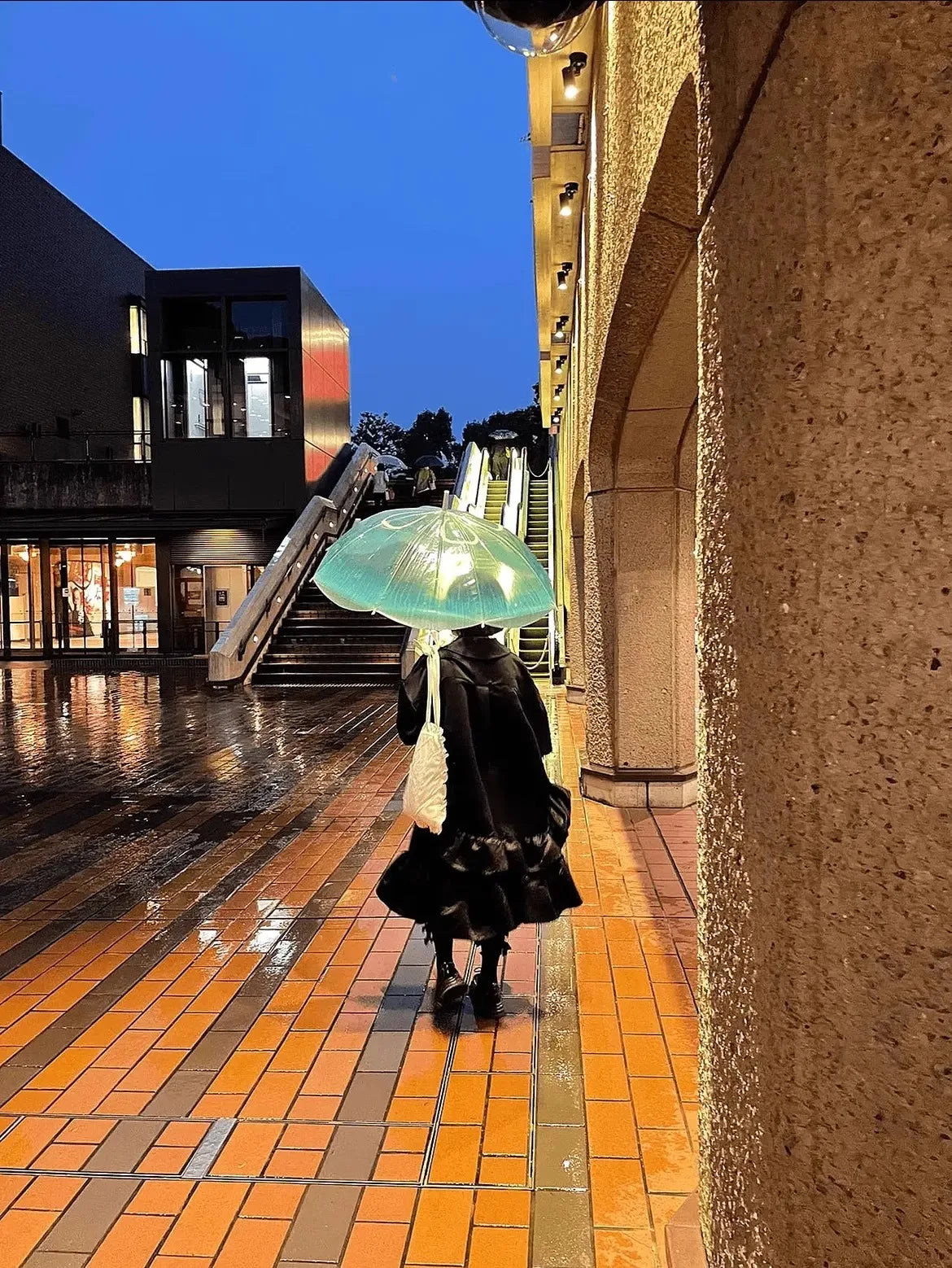 2024 New Auatic Long Handle Thiened Windproof Transparent Umbrella Dry Sea Moon Jellyfi Design Fre And Clean Sle