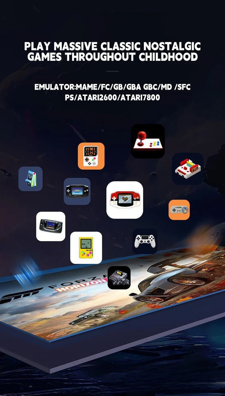 X2 Retro Game Stick 4K Video Game Console 40000+ Games,30+ Emulators,HD Output 2 Wireless Controllers,Plug and Play,TV/Computer
