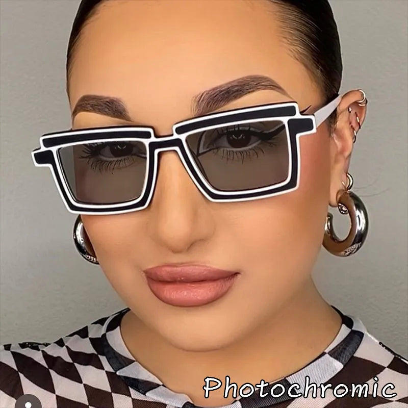 New Fashion Lady Reading Glasses Photochromic Blue Light Filter Prescription Hyperopia Eyeglasses Special Brand Design Frame