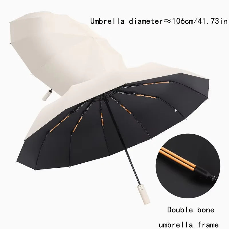 Morandi Fully Automatic Umbrella Black Glue Sunscreen Sun Umbrella Plus Sun Umbrella Wholesale