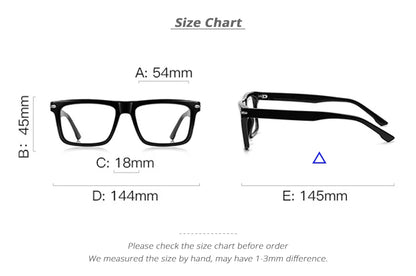 Ralferty TR90 Eyeglass Frames Men Square Business Prescription Glasses Anti-glare Blue Light Glasses Myopia Optic Frame 2025 New