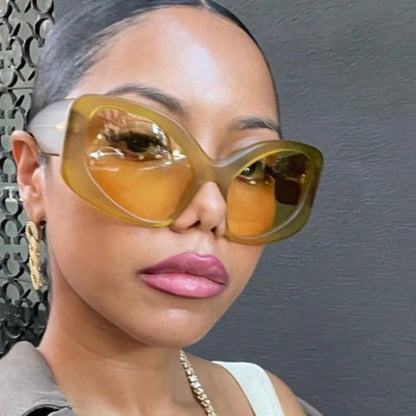Oversized Reading Glasses Women Luxury Brand Designer Cat Eye Chunky Glasses Anti Blue Light Customised Prescription Glasses