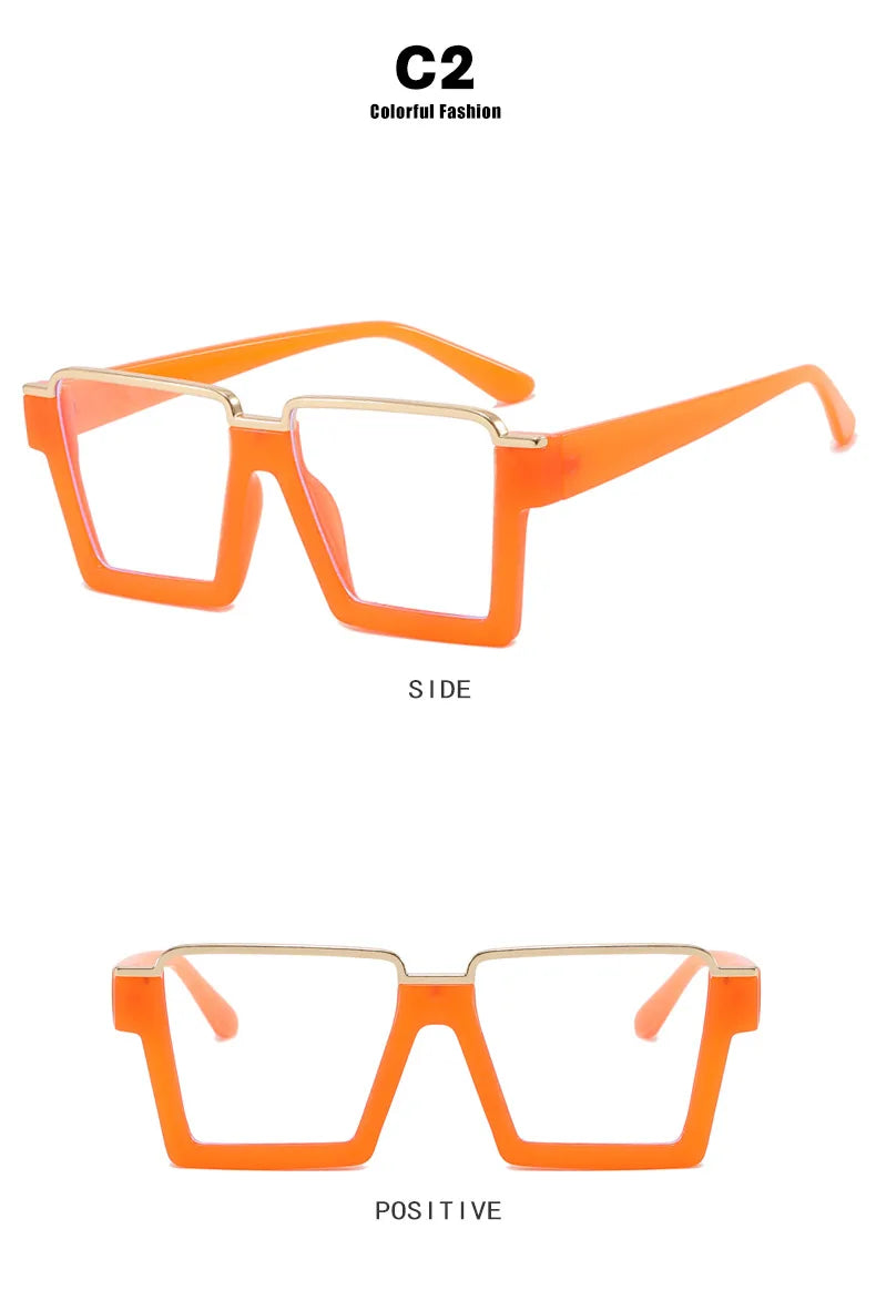 R57411 Brand Designer Half Frame Reading Glasses Lady Luxury Clear Eyewear Men Square Presbyopic Eyeglass Dioptric +50~+350