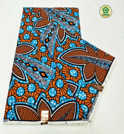 2025 Newest Ankara Real Wax Fabric Guaranteed Veritable African Wax Print Pagne Fabric 100% Cotton 6 Yards Ghana Style Dresses