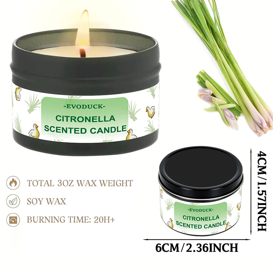 Citronella Candle Outdoor, Fresh Lemongrass Scented Candle for Backyard Patio Garden BBQ Picnic Camping Summer Party Home Decor