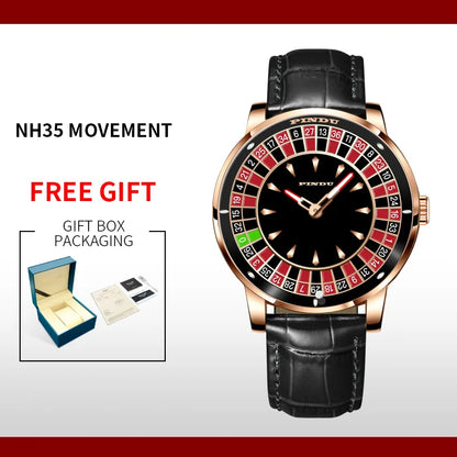 2024 Jacob&Co PINDU Design Men's Watch Top Brand Luxury Mechanical Leather Strap Men's Waterproof Montre Homme+ Exquisite Box