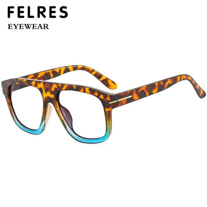 Oversized Square Reading Glasses Woman Men Decoration Retro Eyeglasses Trendy Anti Blue Light Single Focus Presbyopic Glasse