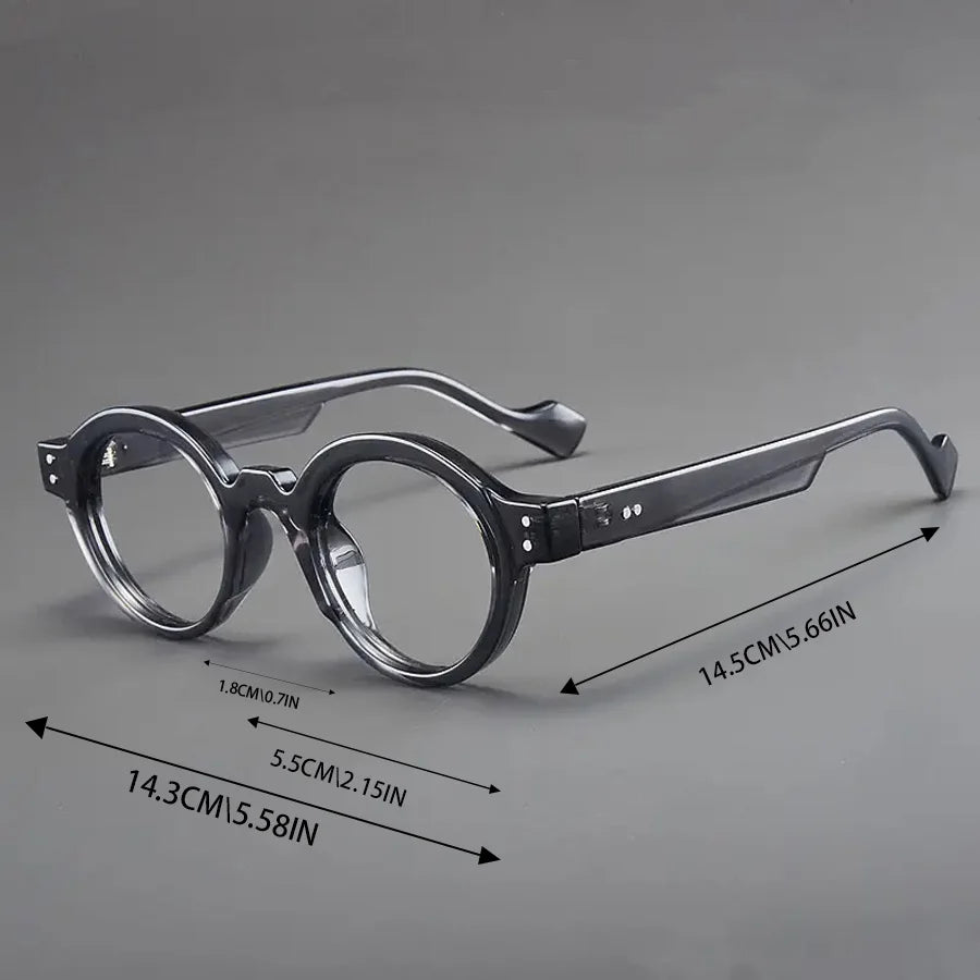 1-piece Fashion Translucent Tortoiseshell Glasses, Retro Style Round Reading Glasses, Fashionable Men's and Women's Reading