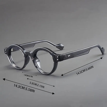 1-piece Fashion Translucent Tortoiseshell Glasses, Retro Style Round Reading Glasses, Fashionable Men's and Women's Reading