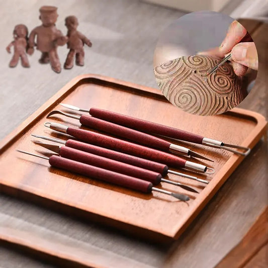 6pcs/set Pottery Tools Red Wood Double-Ended Wire Knife For Clay Repair, Clay Sculpture Carving Tool Set Pottery Tools

Sip & Blot / Sip And Blot / Sip&Blot / SipAndBlot