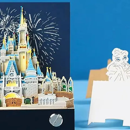 Time Piece Calendar 2026 Desk Calendar With LED Light 3D Tear-away Calendar Paper Carving Art Memo Pad Notepad Gift Christmas