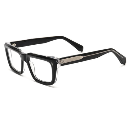 Fashion Thick Frame Acetate Glasses Men Vintage Square Myopia Prescription Eyeglasses Frame Reading Glasses Luxury Brand Eyewear
