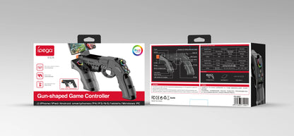 IPEGA Wireless Game Gun PG-9257 for PS4/PS3/Android/iOS/Switch/PC with Gyro,Vibration,Rapid Fire&RGB Lighting