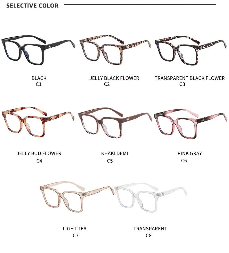 Retro Reading Eyeglasses for Women Oversize Cat Eye Anti Blue Light Presbyopia Glasses Prescription Eyewear 0 -To +600