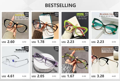 Square Large Frame Reading Eyewear for Women Men Ultra-light Far Sight Eyewear Fashion Prescription Eyeglasses Diopter 0 To +4.0