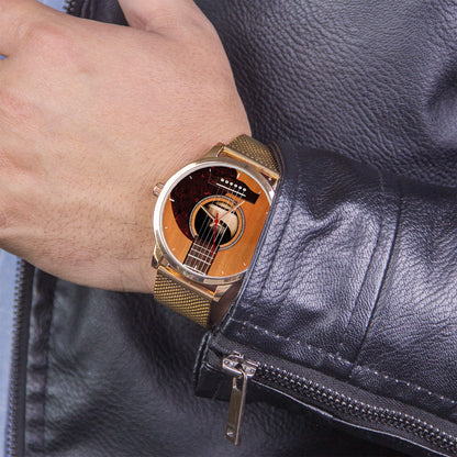 Name Field Watch Men Wrist Original Musical Instrument Bass Clock Wristwatch DIY Dial Logo Rare Watches Family Man Sports Watch