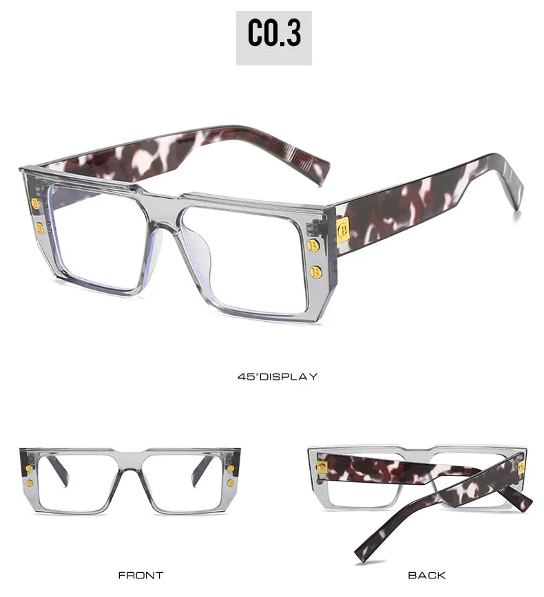 Fashion Ultralight Anti Blue Blocking Glasses Retro Women Grey Square Small Frame Prescription Eyewear Computer Reading Glasses