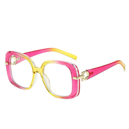 Square Large Anti Blue Light Reading Glasses Women Clear Lens Glasses Frames Finished Prescription Glasses Customized Diopter