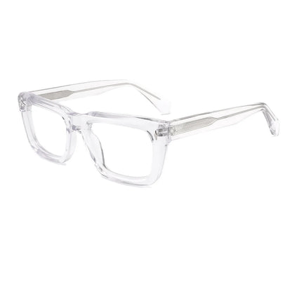 Fashion Thick Frame Acetate Glasses Men Vintage Square Myopia Prescription Eyeglasses Frame Reading Glasses Luxury Brand Eyewear