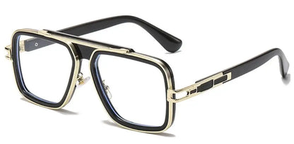 Trendy Oversized Pilot Reading Glasses Men Women Anti Blue Light Luxury Brand Black Unisex Goggle Clear Square Far Sight Eyewear