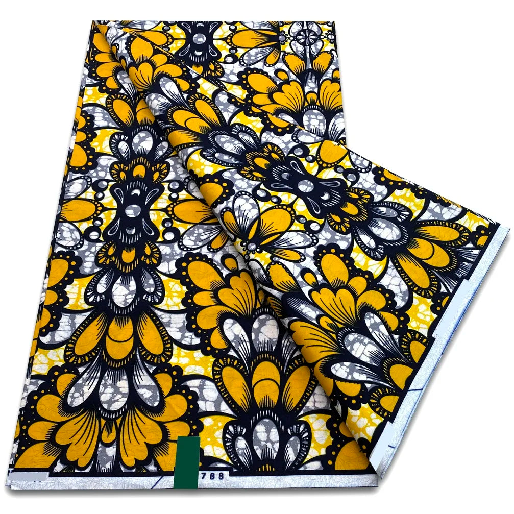 African Real Wax Prints Fabric Ankara Wax 100% Cotton Fabric Guaranteed Veritable Original Sewing Material