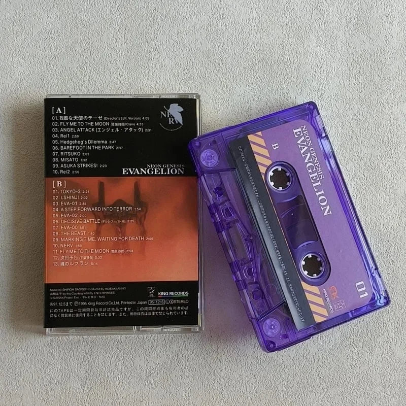 Evangelion Music Tape Anime Ikari Shinji Evangelion-01 Music Walkman Cassettes Cartoon Soundtracks Box Walkman Tape Collectible