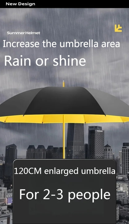 Full Fiber Golf Umbrella Double Layer Extra Large Double MEN'S Business Long Handle Umbrella Car Straight Umbrella