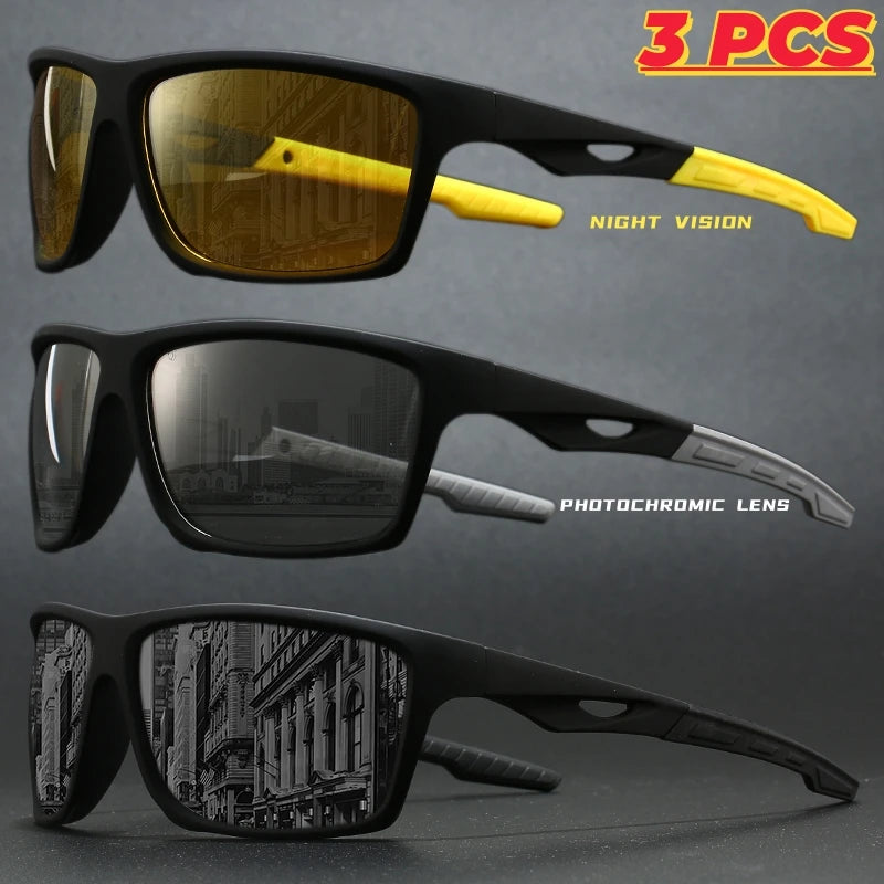 1/3PCS New Polarized Sunglasses for Men Outdoor Fashion Sports Fishing Cycling Eye Protection Sun Glasses Luxury Design Uv400