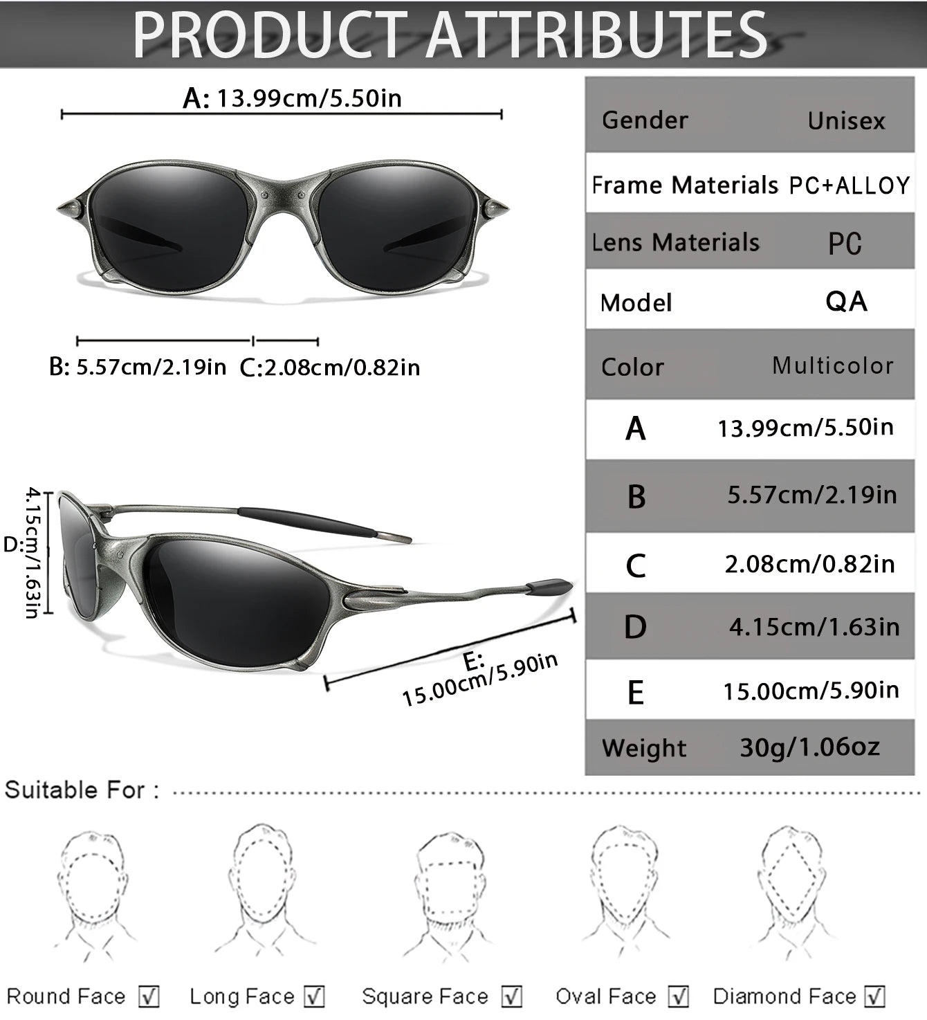 Men Women Sunglasses Metal and Plastic Light weight Frame UV400 Outdoor Sports Fishing Cycling Running, Hiking, Driving Goggles